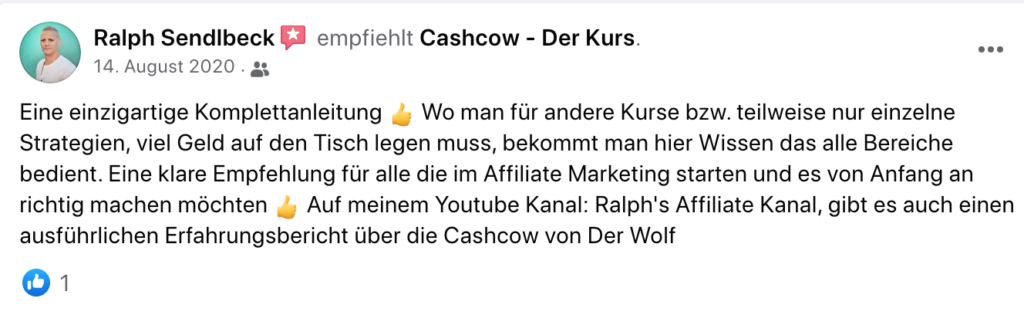 Affiliate Marketing Kurs Erfahrung